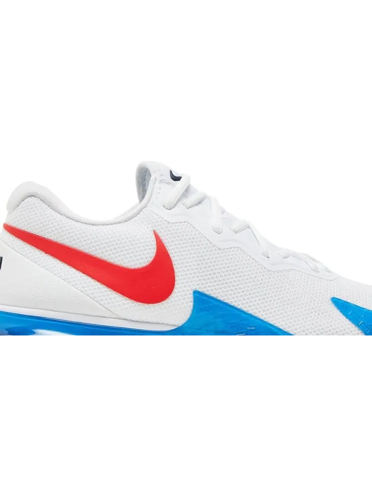 Кроссовки Nike NikeCourt Zoom Vapor Cage 4 Rafa 'White Binary Blue Red' — изображение 2 из 8, белый