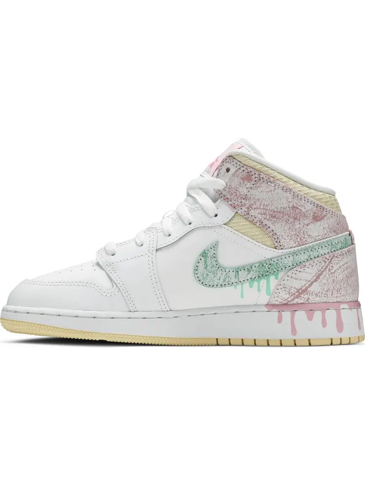 Кроссовки Air Jordan 1 Mid SE GS Ice Cream — изображение 3 из 8, белый