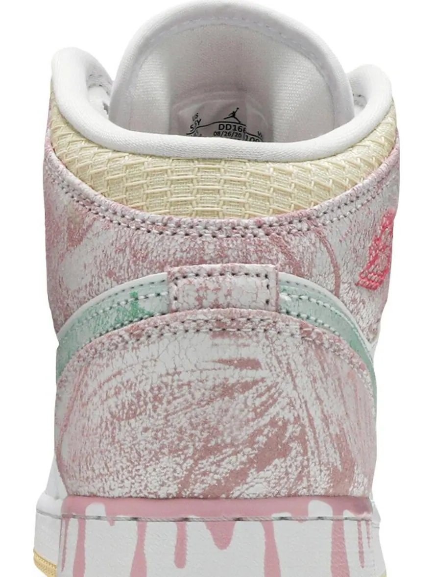 Кроссовки Air Jordan 1 Mid SE GS Ice Cream — изображение 7 из 8, белый