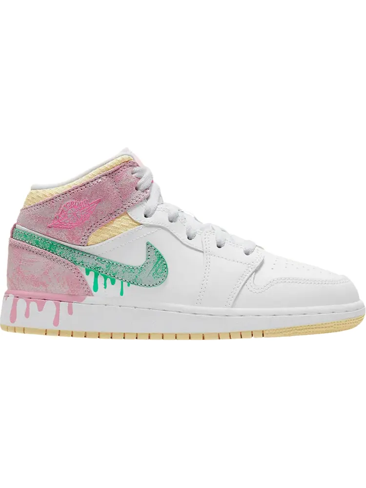 Кроссовки Air Jordan 1 Mid SE PS Ice Cream — изображение 1 из 1, белый