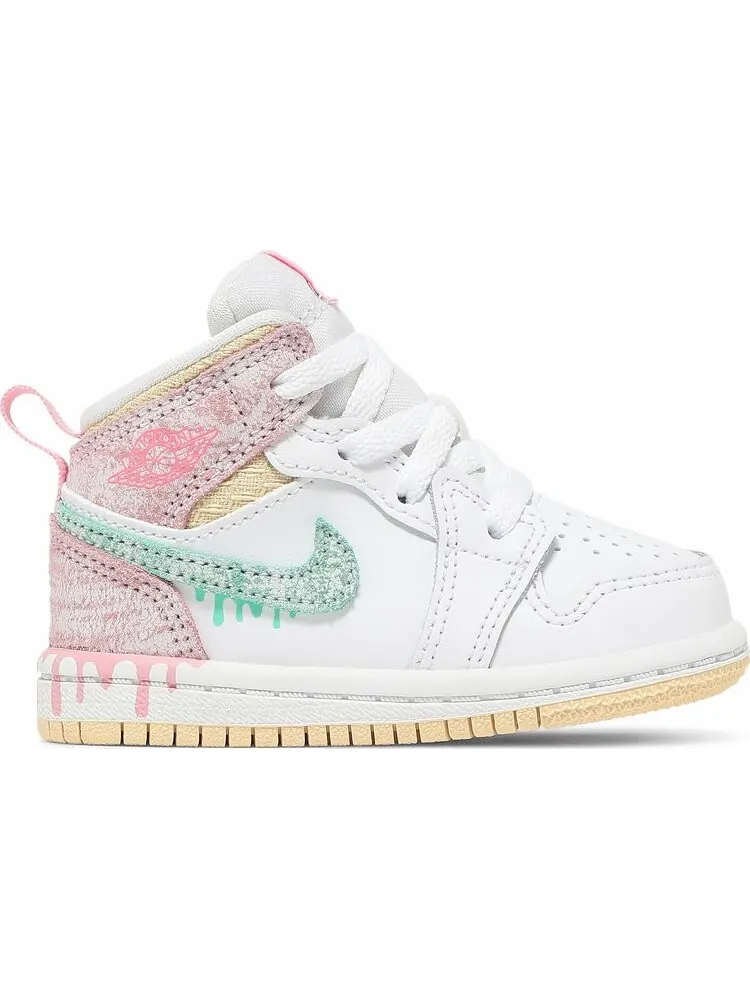 Кроссовки Air Jordan 1 Mid SE TD Ice Cream — изображение 1 из 8, белый