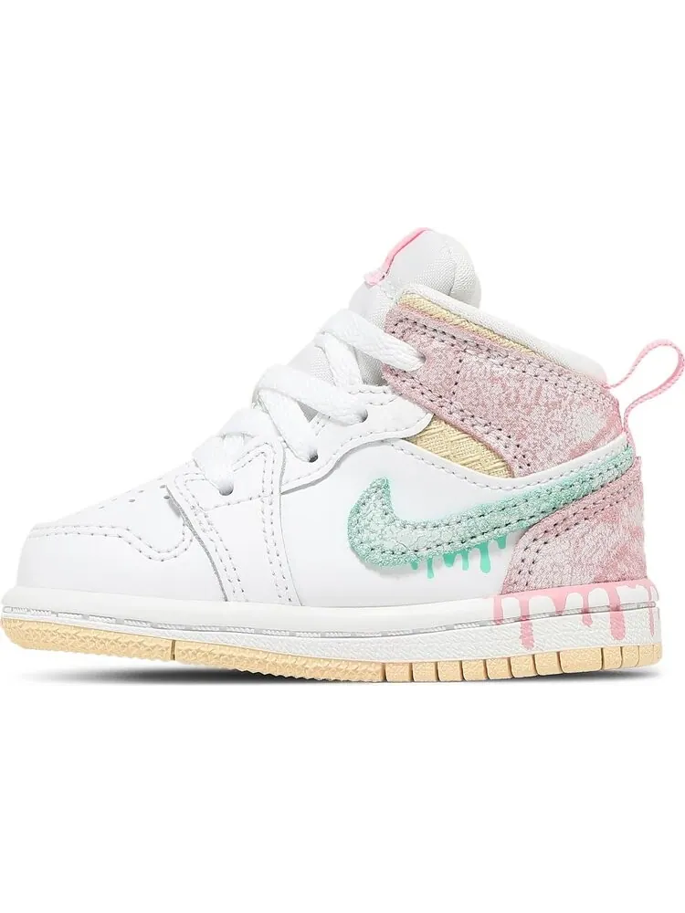 Кроссовки Air Jordan 1 Mid SE TD Ice Cream — изображение 3 из 8, белый