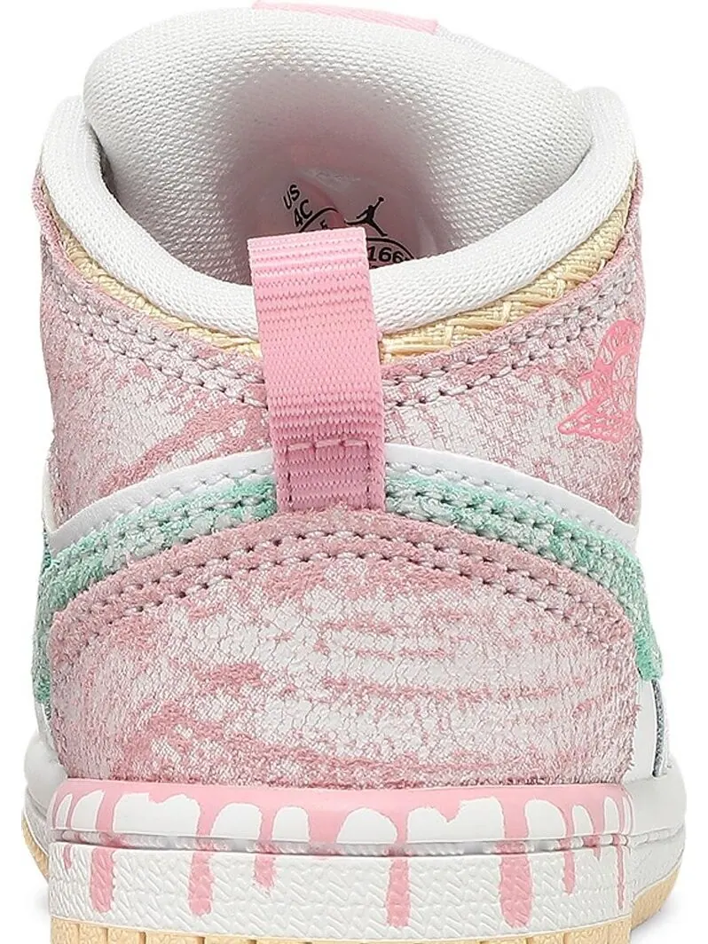 Кроссовки Air Jordan 1 Mid SE TD Ice Cream — изображение 7 из 8, белый
