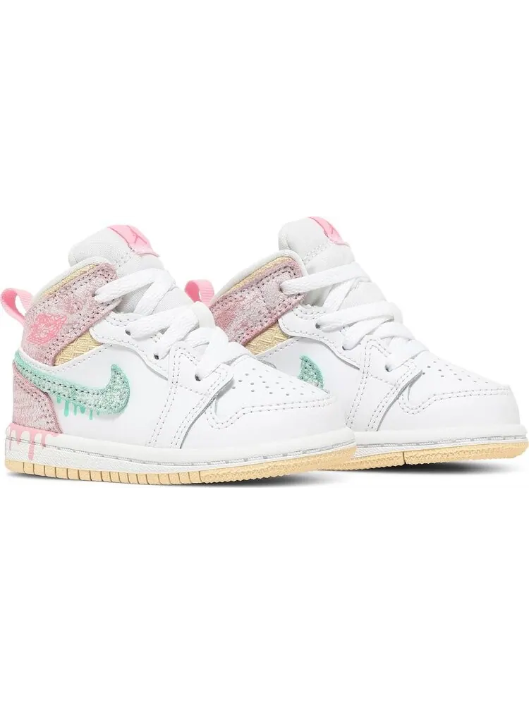 Кроссовки Air Jordan 1 Mid SE TD Ice Cream — изображение 8 из 8, белый