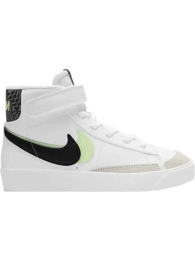 Кроссовки Nike Blazer Mid '77 SE PS 'Double Swoosh - White Vapor Green' — изображение 1 из 1, белый
