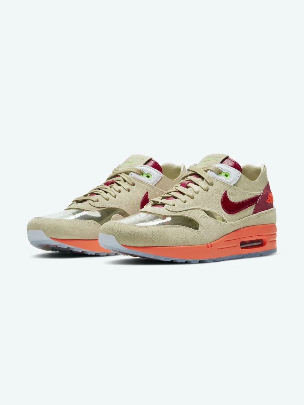 Кроссовки Nike CLOT x Air Max 1 'Kiss of Death' 2021 — изображение 2 из 12, бежевый