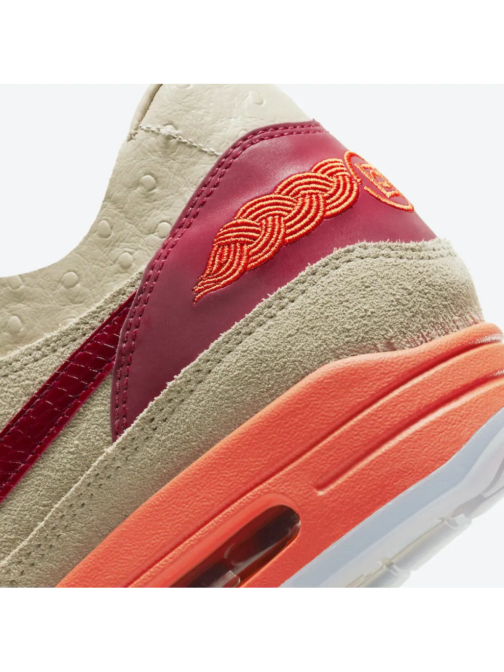 Кроссовки Nike CLOT x Air Max 1 'Kiss of Death' 2021 — изображение 10 из 12, бежевый