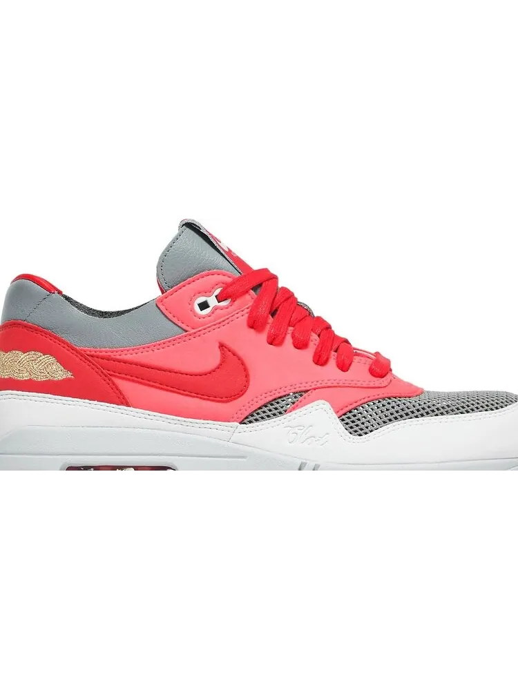 Кроссовки Nike CLOT x Air Max 1 'Kiss Of Death - Solar Red' — изображение 2 из 10, красный