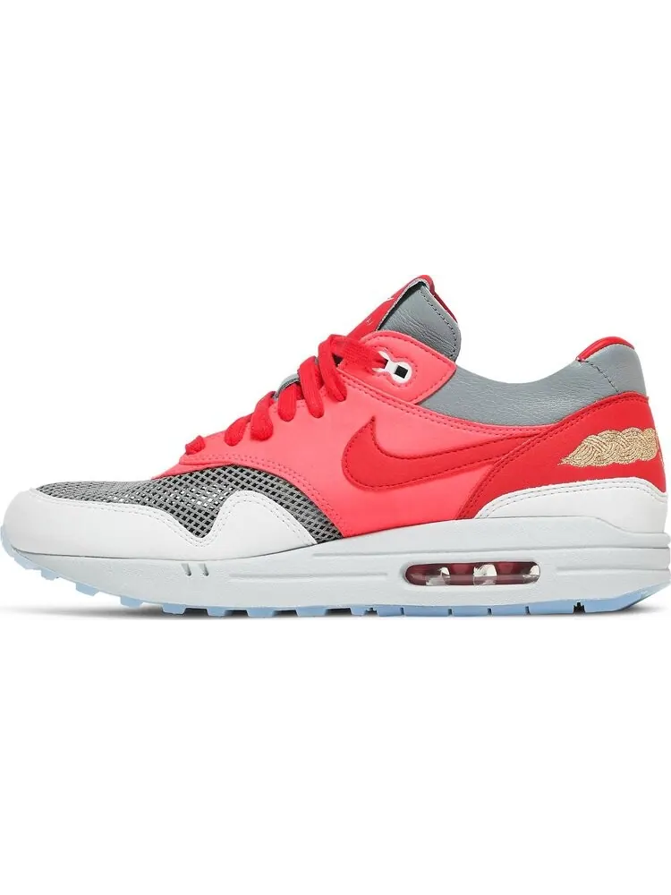 Кроссовки Nike CLOT x Air Max 1 'Kiss Of Death - Solar Red' — изображение 3 из 10, красный