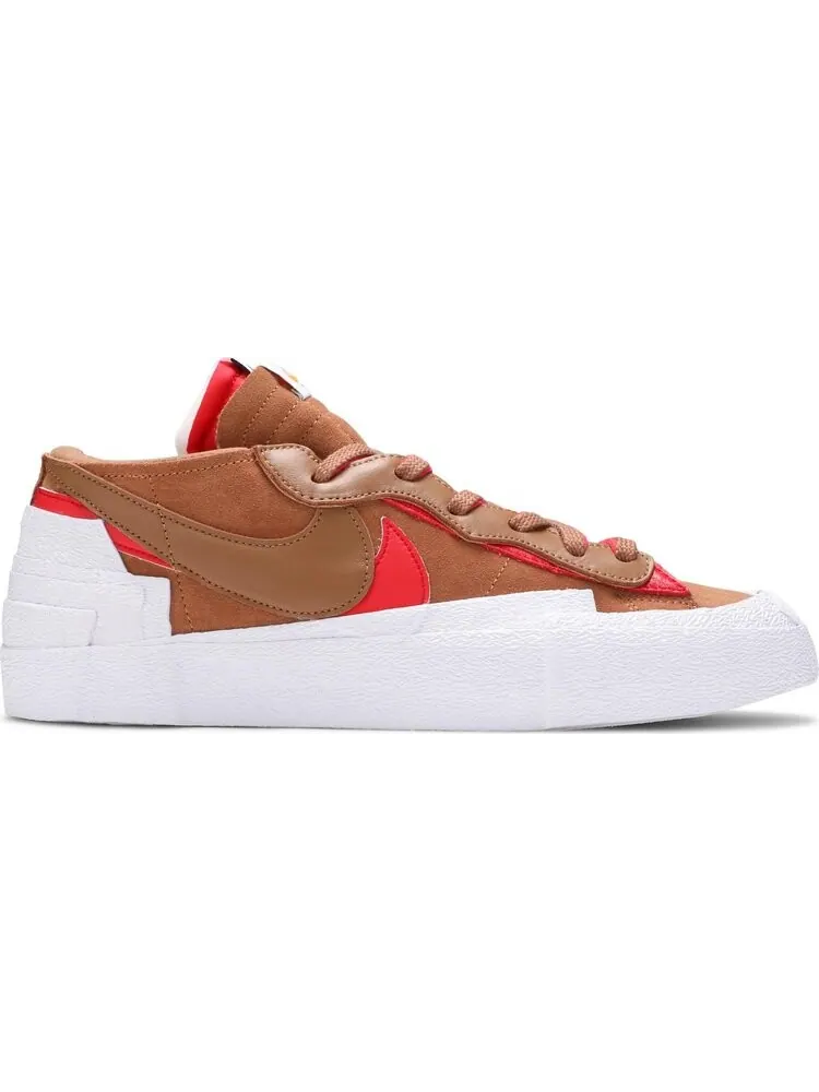 Кроссовки Nike sacai x Blazer Low 'British Tan' — изображение 2 из 10, загар
