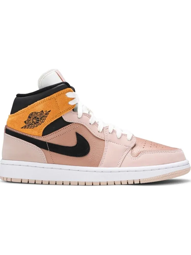 Кроссовки Wmns Air Jordan 1 Mid SE Particle Beige — изображение 1 из 8, коричневый