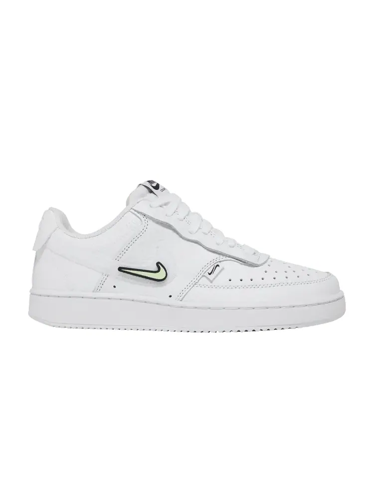 Кроссовки Nike Wmns Court Vision Low 'Valentine's Day - White Volt' — изображение 1 из 9, белый/белый/черный