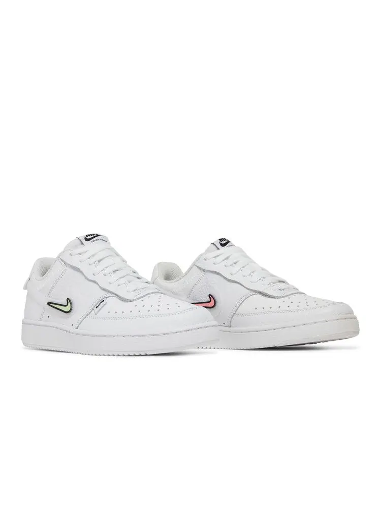 Кроссовки Nike Wmns Court Vision Low 'Valentine's Day - White Volt' — изображение 9 из 9, белый/белый/черный