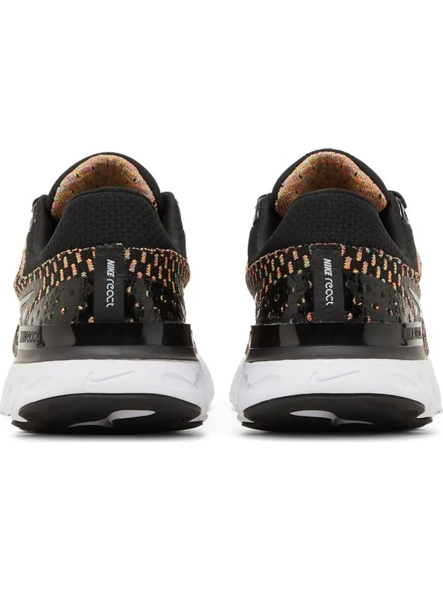 Кроссовки Nike Wmns React Infinity Run Flyknit 3 — изображение 3 из 4, черный/мультиколор