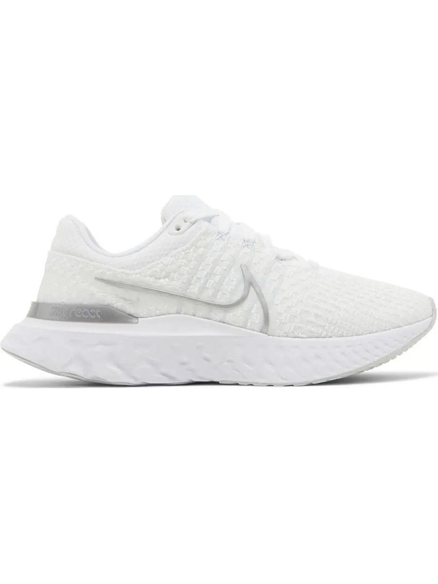 Кроссовки Nike Wmns React Infinity Run Flyknit 3 — изображение 1 из 4, белый/серый