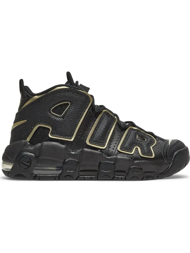 Кроссовки Nike Air More Uptempo GS 'Black Metallic Gold Star' — изображение 1 из 8, черный