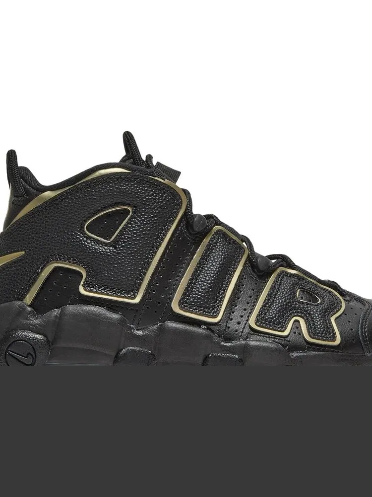 Кроссовки Nike Air More Uptempo GS 'Black Metallic Gold Star' — изображение 2 из 8, черный