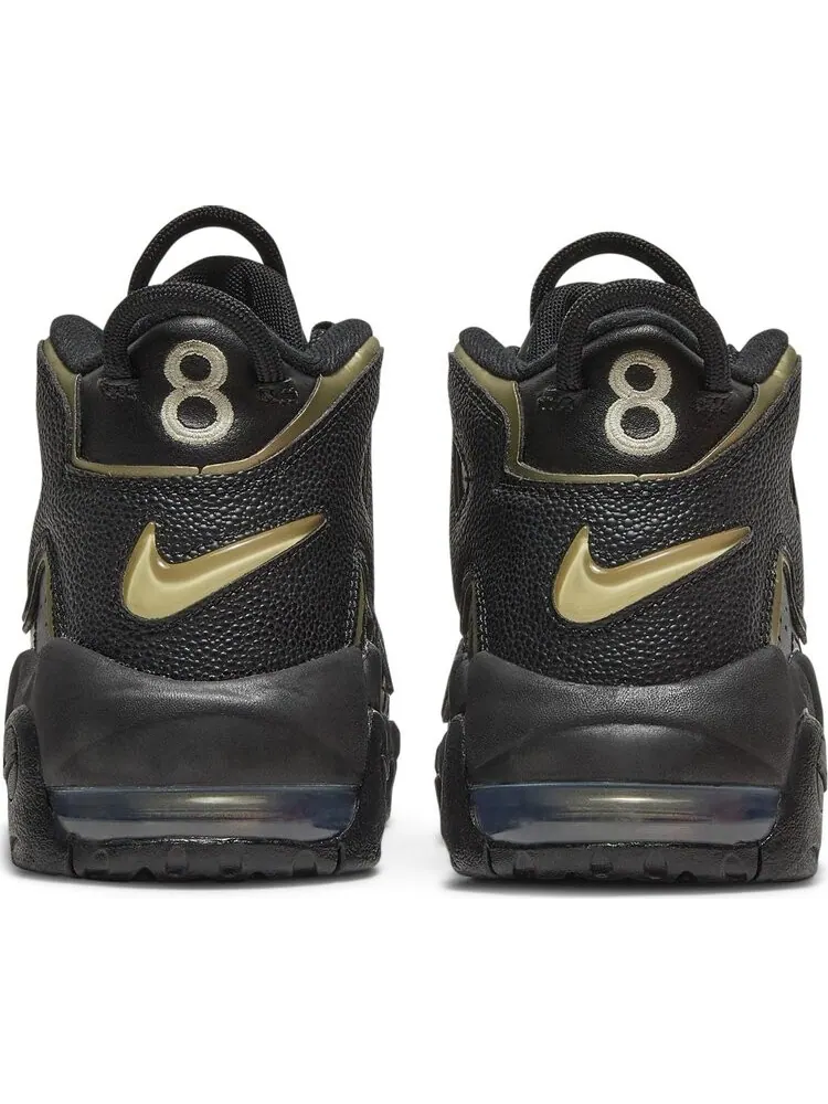Кроссовки Nike Air More Uptempo GS 'Black Metallic Gold Star' — изображение 6 из 8, черный