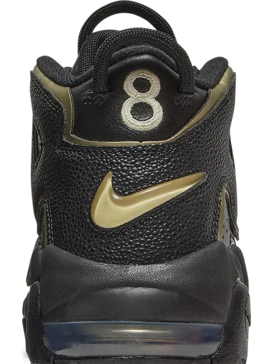 Кроссовки Nike Air More Uptempo GS 'Black Metallic Gold Star' — изображение 7 из 8, черный