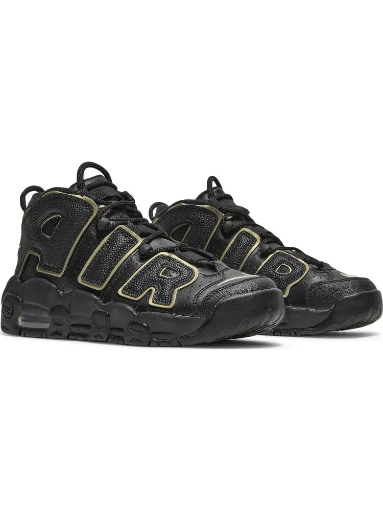 Кроссовки Nike Air More Uptempo GS 'Black Metallic Gold Star' — изображение 8 из 8, черный