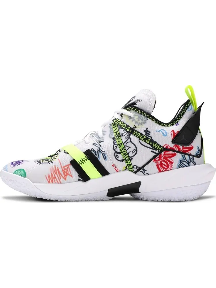 Кроссовки Jordan Why Not Zer0.4 PF Graffiti — изображение 3 из 8, белый