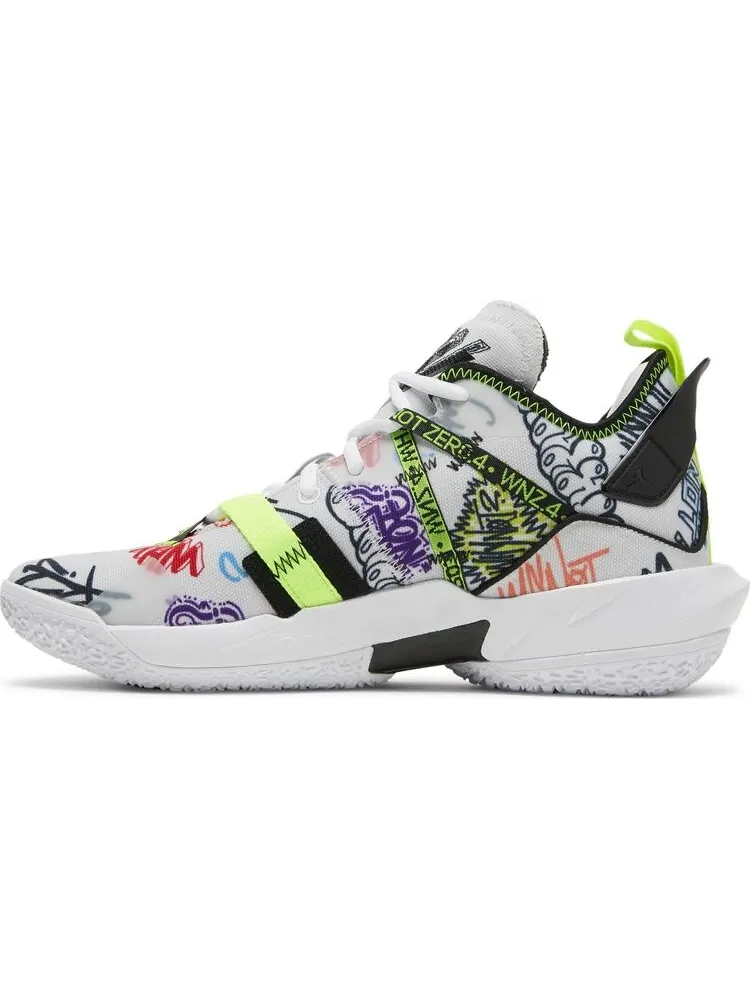 Кроссовки Jordan Why Not Zer0.4 Graffiti — изображение 3 из 8, белый