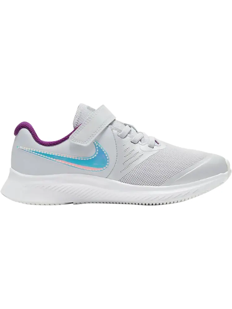 Кроссовки Nike Star Runner 2 Power PS 'Pure Platinum Iridescent Swoosh' — изображение 1 из 1, серый