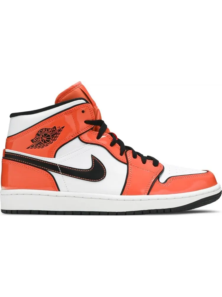 Кроссовки Air Jordan 1 Mid SE Turf Orange, кожаные — изображение 1 из 8, оранжевые