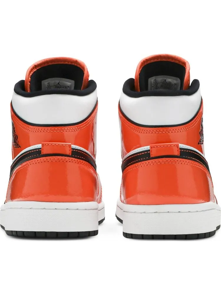 Кроссовки Air Jordan 1 Mid SE Turf Orange, кожаные — изображение 6 из 8, оранжевые