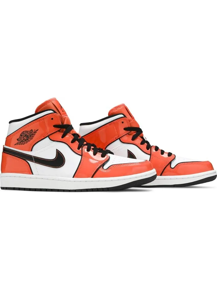 Кроссовки Air Jordan 1 Mid SE Turf Orange, кожаные — изображение 8 из 8, оранжевые