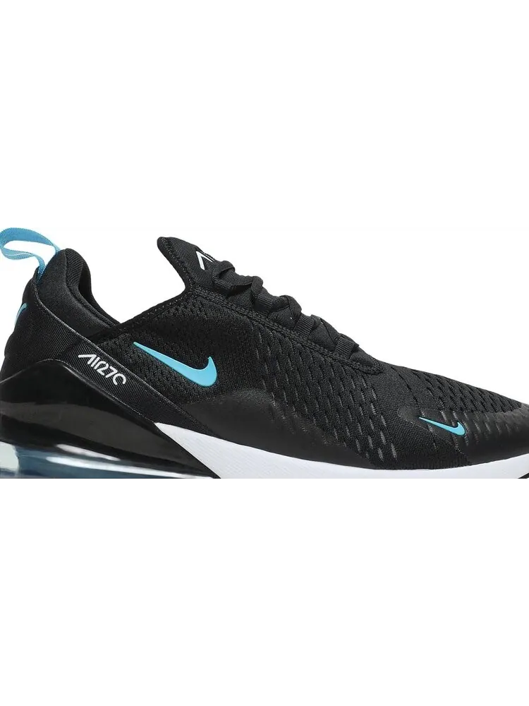 Кроссовки Nike Air Max 270 'Black Light Blue Fury' — изображение 2 из 8, черный