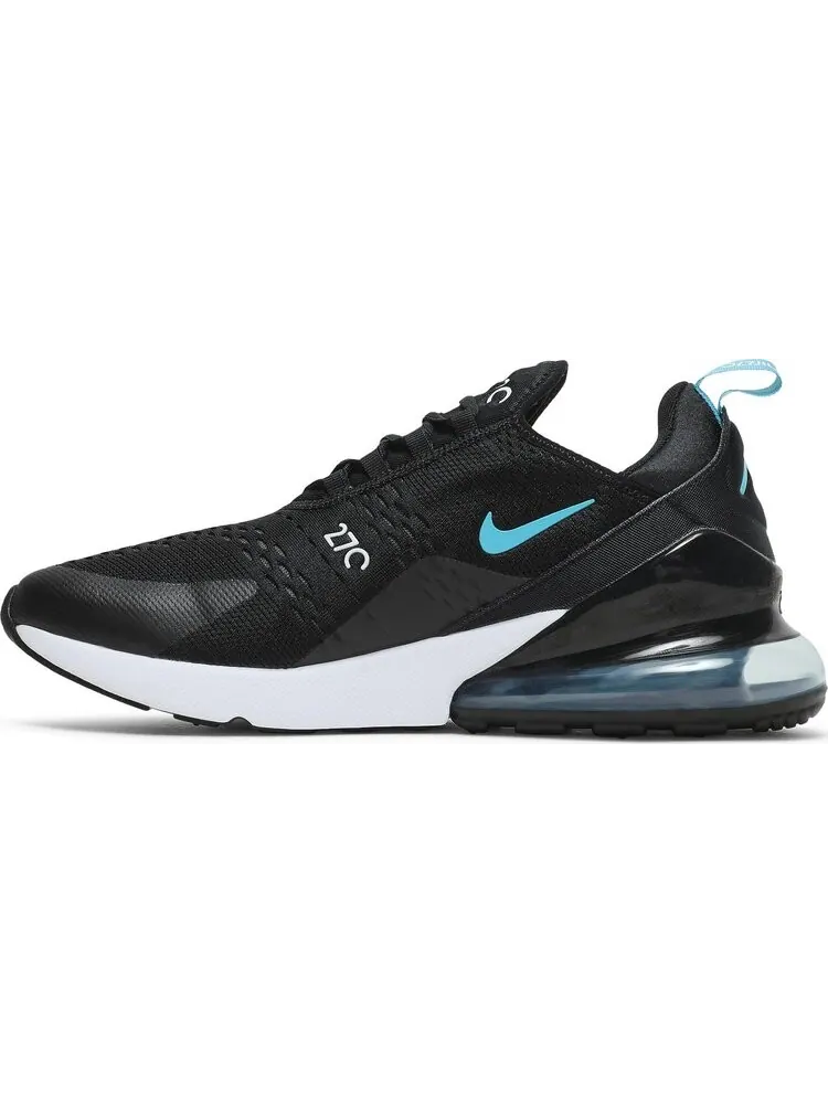 Кроссовки Nike Air Max 270 'Black Light Blue Fury' — изображение 3 из 8, черный