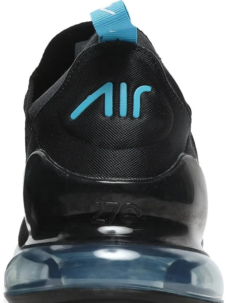 Кроссовки Nike Air Max 270 'Black Light Blue Fury' — изображение 7 из 8, черный