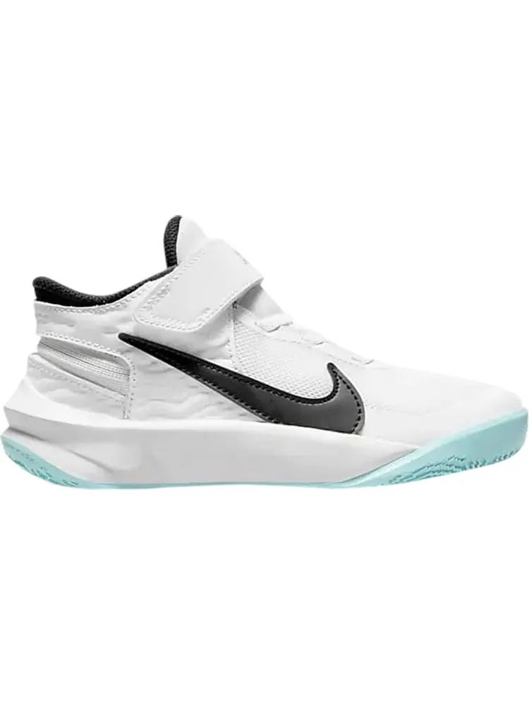 Кроссовки Nike Team Hustle D10 FlyEase PS 'White Black' — изображение 1 из 1, белый