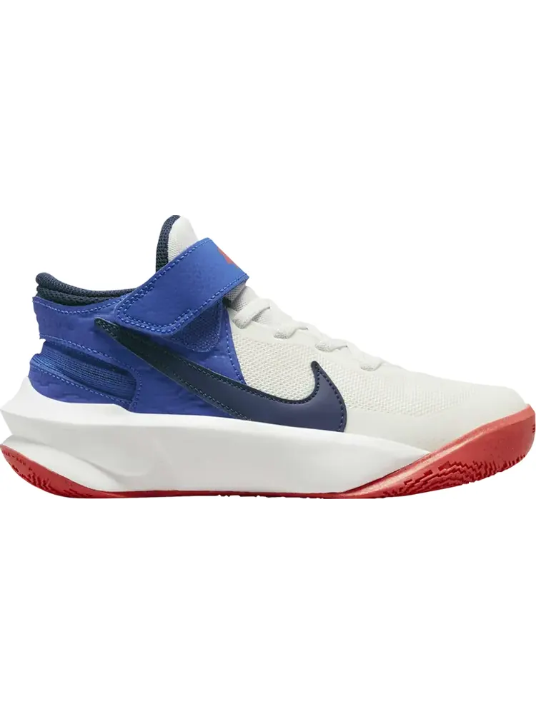 Кроссовки Nike Team Hustle D10 FlyEase GS 'White Game Royal' — изображение 1 из 1, белый