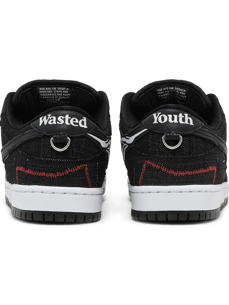 Кроссовки Nike Wasted Youth x Dunk Low SB 'Black Denim' Special Box — изображение 6 из 8, черный
