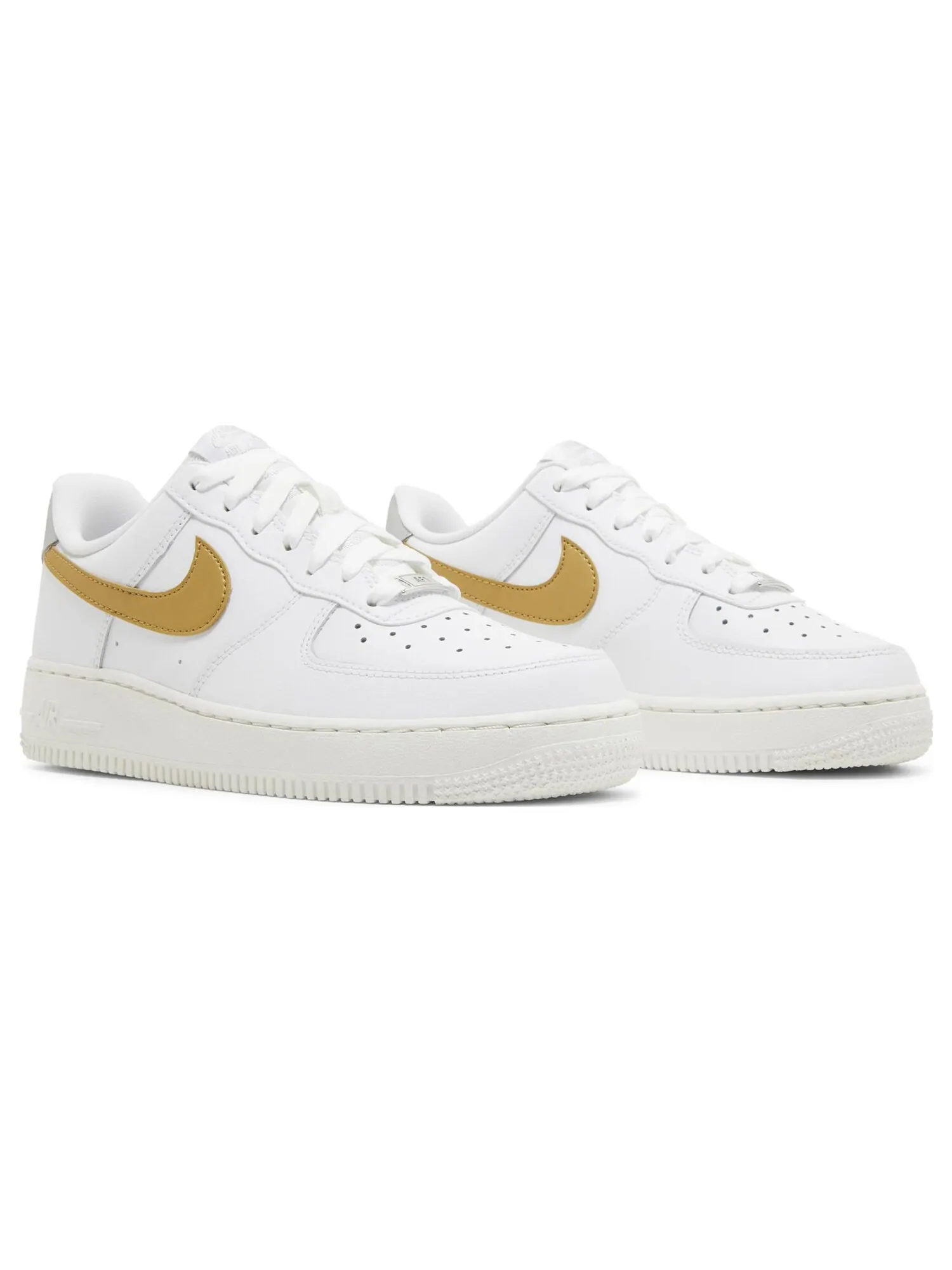 Кроссовки Nike Wmns Air Force 1 '07 'White Metallic Gold' — изображение 8 из 8, белый