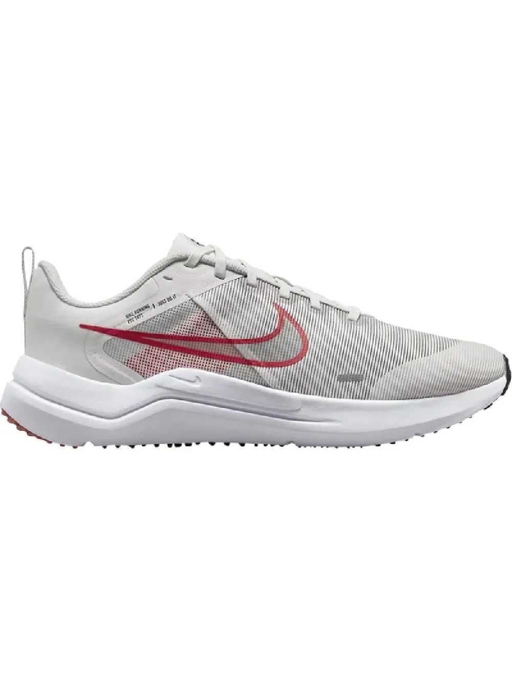 Кроссовки Nike Downshifter 12 Platinum Tint Light Crimson — изображение 1 из 1, белый/серый/красный