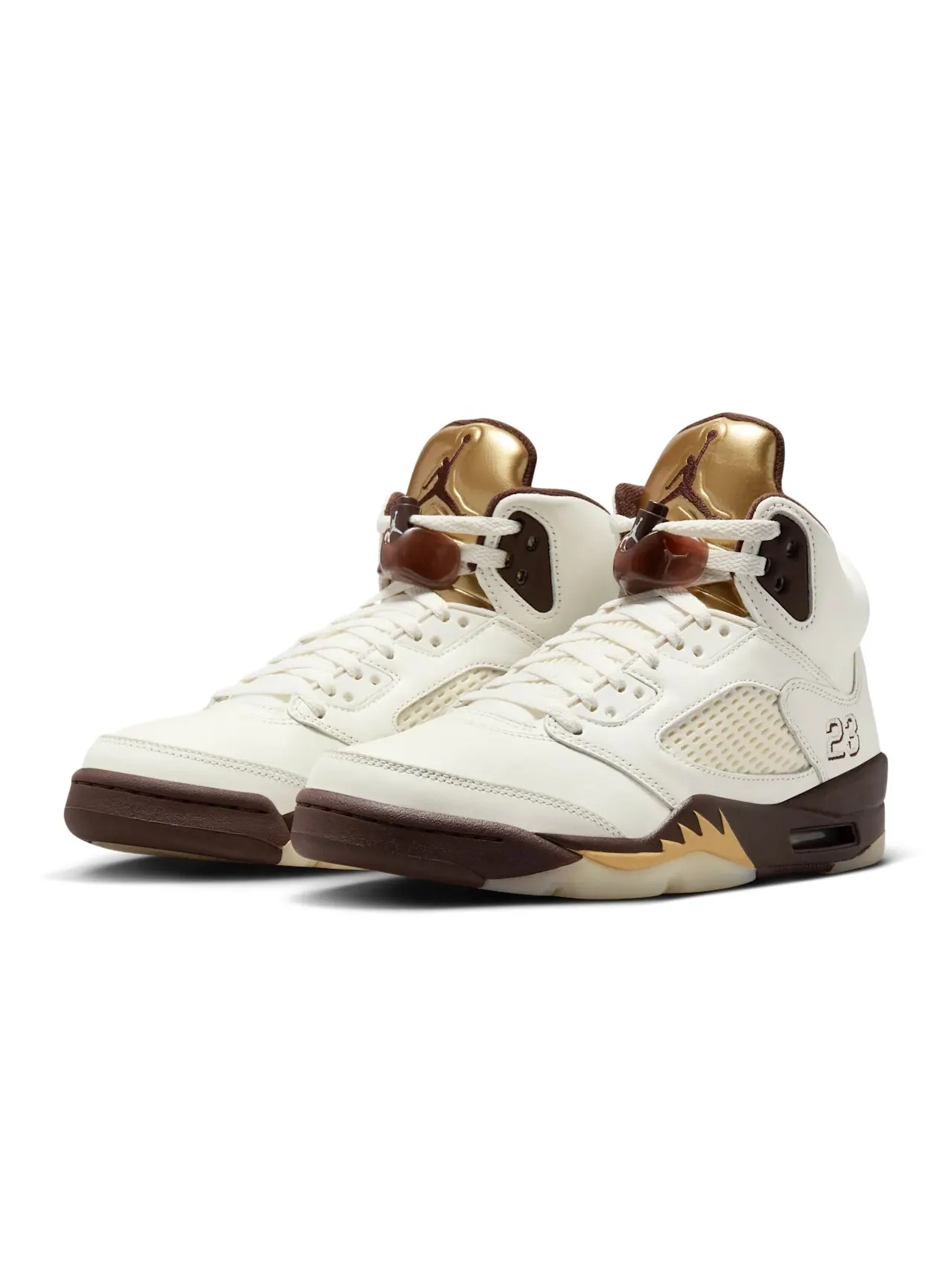 Кроссовки женские Nike Air Jordan 5 Golden Ticket — изображение 2 из 11, кремовый/золотой