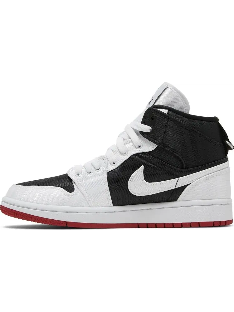 Кроссовки Wmns Air Jordan 1 Mid SE Utility White Black Gym Red — изображение 3 из 8, черный