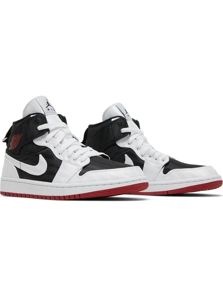 Кроссовки Wmns Air Jordan 1 Mid SE Utility White Black Gym Red — изображение 8 из 8, черный