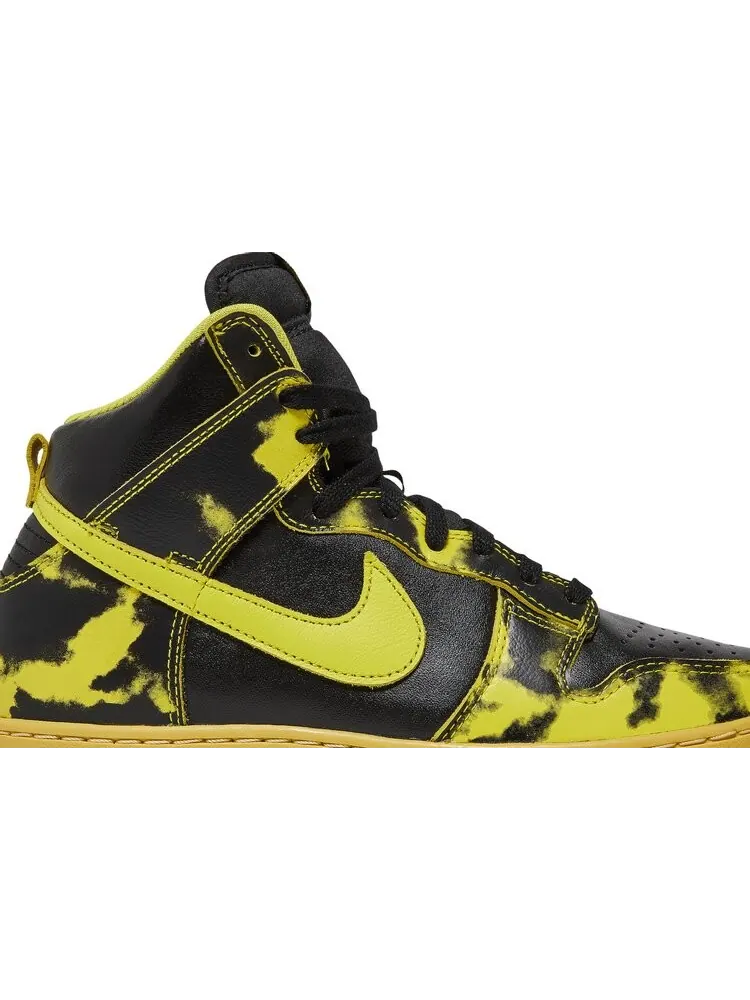 Кроссовки Nike Dunk High 1985 'Yellow Acid Wash' — изображение 2 из 8, желтый