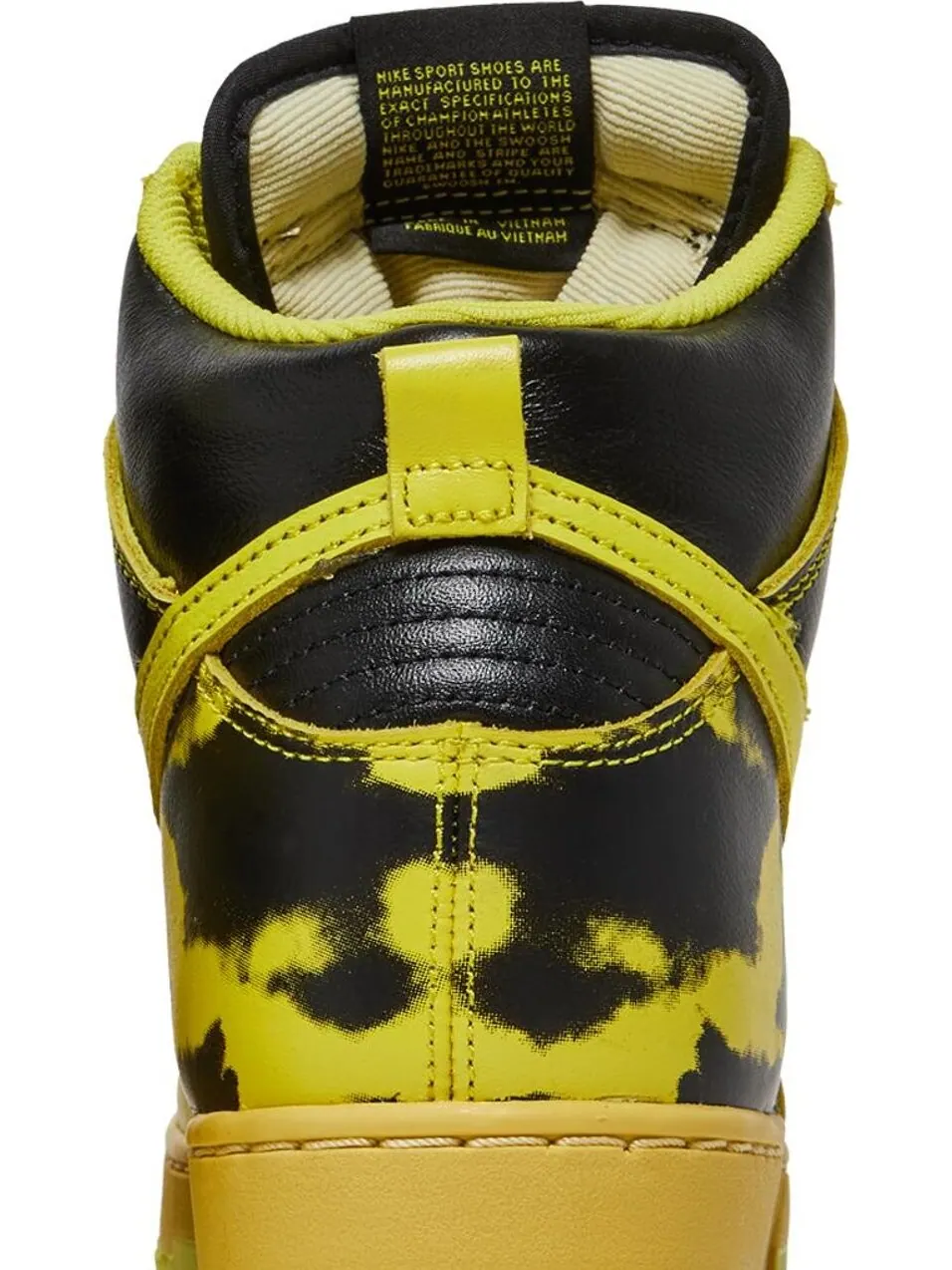 Кроссовки Nike Dunk High 1985 'Yellow Acid Wash' — изображение 7 из 8, желтый