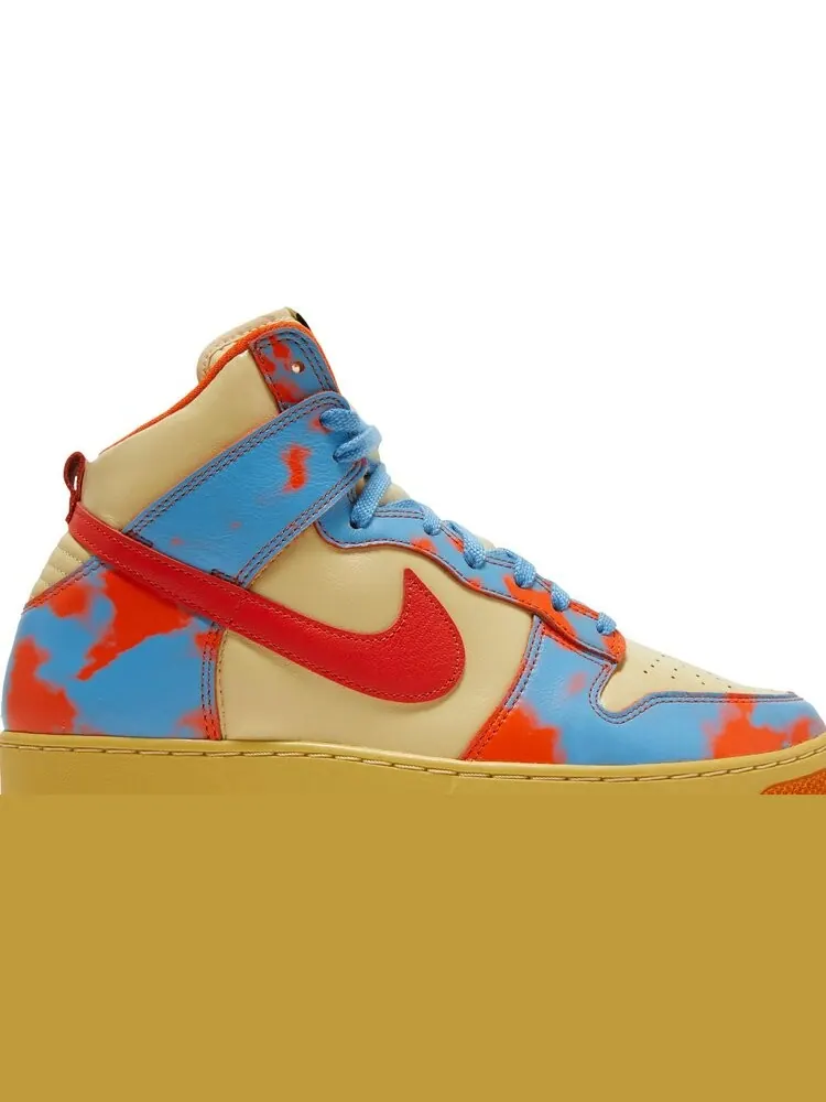 Кроссовки Nike Dunk High 1985 'Orange Acid Wash' — изображение 2 из 8, оранжевый