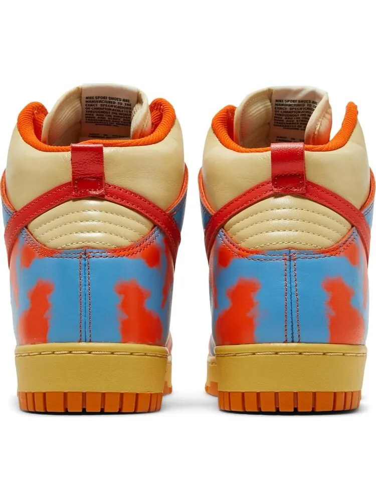 Кроссовки Nike Dunk High 1985 'Orange Acid Wash' — изображение 6 из 8, оранжевый