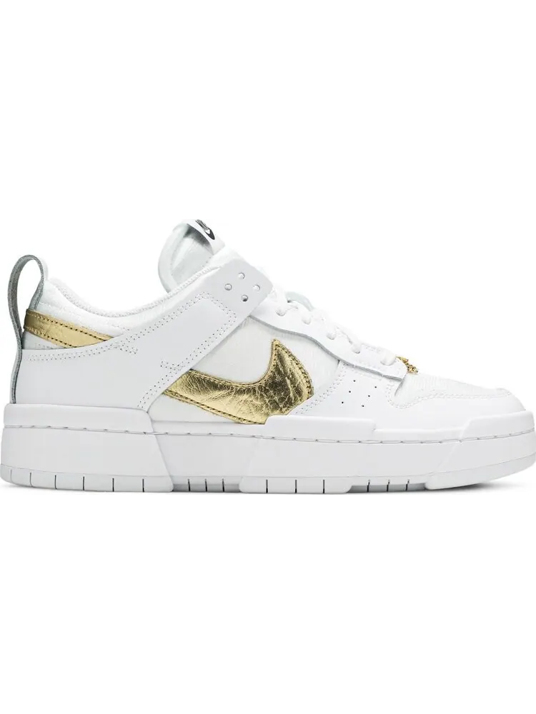 Кроссовки Nike Wmns Dunk Low Disrupt 'White Metallic Gold' — изображение 1 из 8, белый