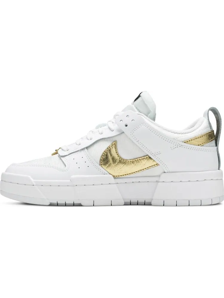 Кроссовки Nike Wmns Dunk Low Disrupt 'White Metallic Gold' — изображение 3 из 8, белый