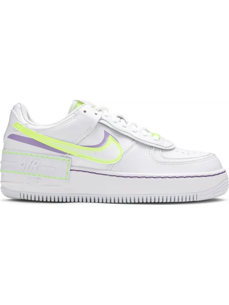 Кроссовки Nike Wmns Air Force 1 Shadow 'White Electric Green' — изображение 1 из 8, белый