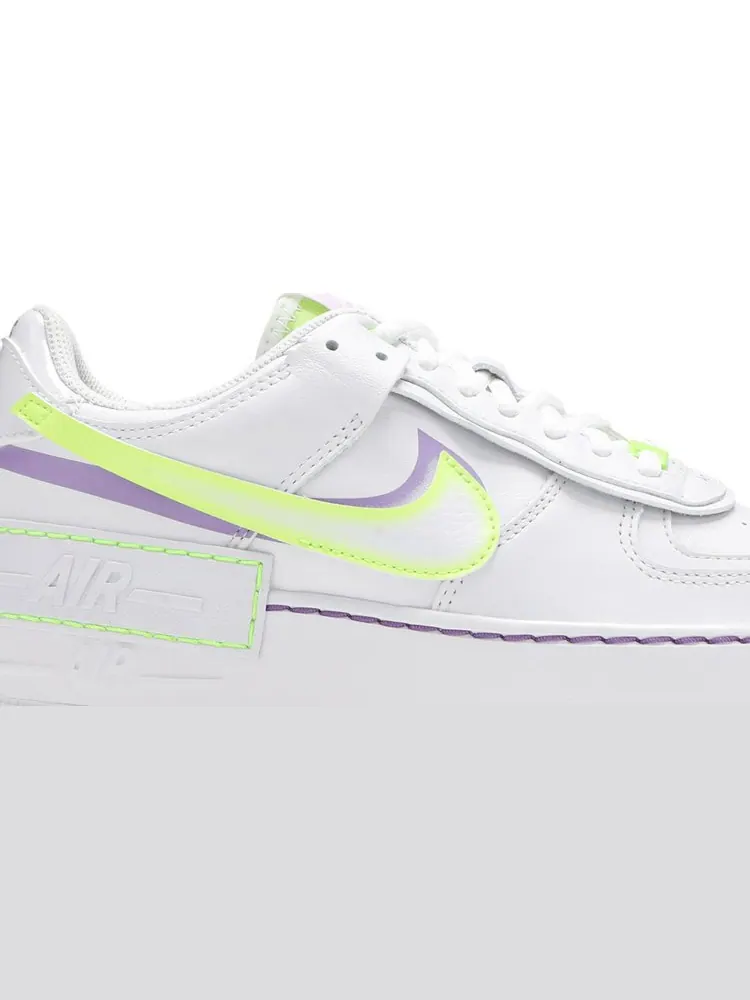 Кроссовки Nike Wmns Air Force 1 Shadow 'White Electric Green' — изображение 2 из 8, белый