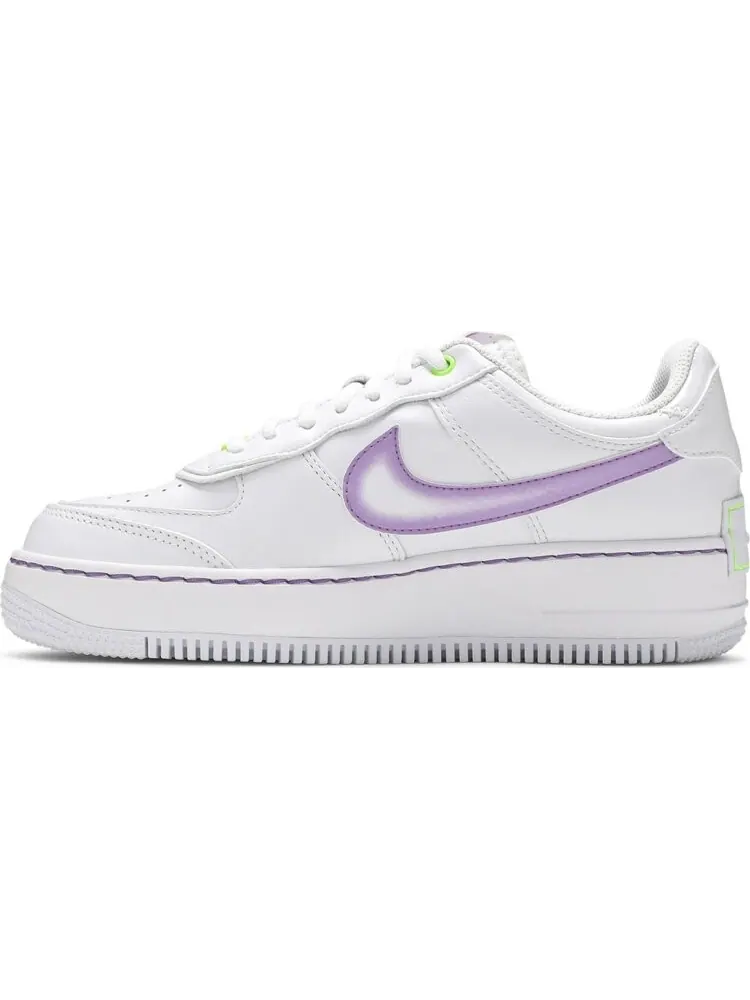 Кроссовки Nike Wmns Air Force 1 Shadow 'White Electric Green' — изображение 3 из 8, белый